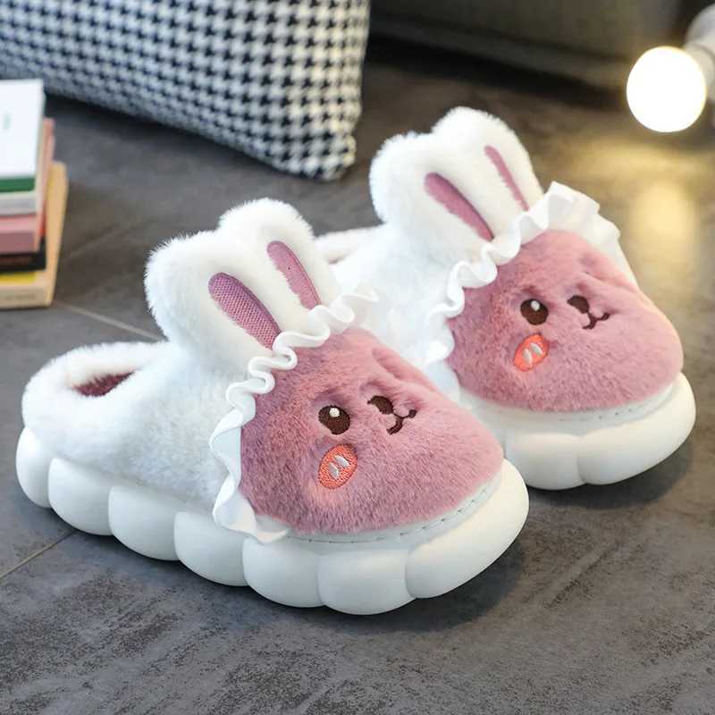 Baby Warm Slippers Autumn Winter New Boys Girls Cartoon Animal Cotton Slippers Non Slip Comfortable Soft Sole Plush Cotton Shoes S260305