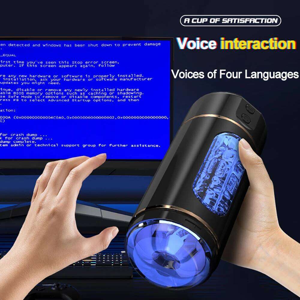 Automatic Male Masturbator Cup Sucking Vibrating Masturbation Machine Vagina Pusssy Blowjob Vibration Toys for Man Adults 18 W260305