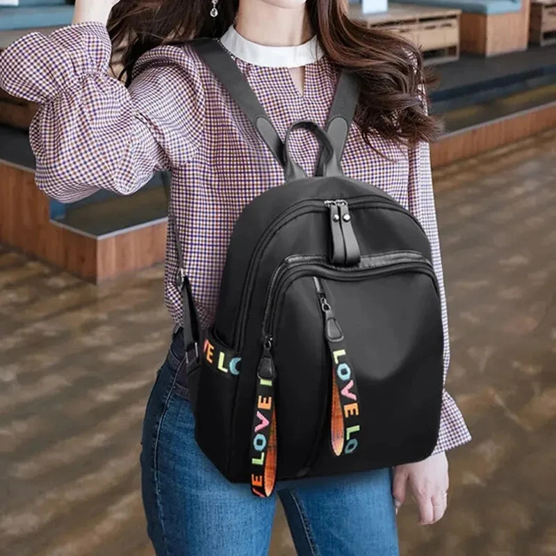 Fashionable Oxford Cloth Backpack Lightweight Diagonal Span Large Capacity Travel Bag College Style Backpack260228
