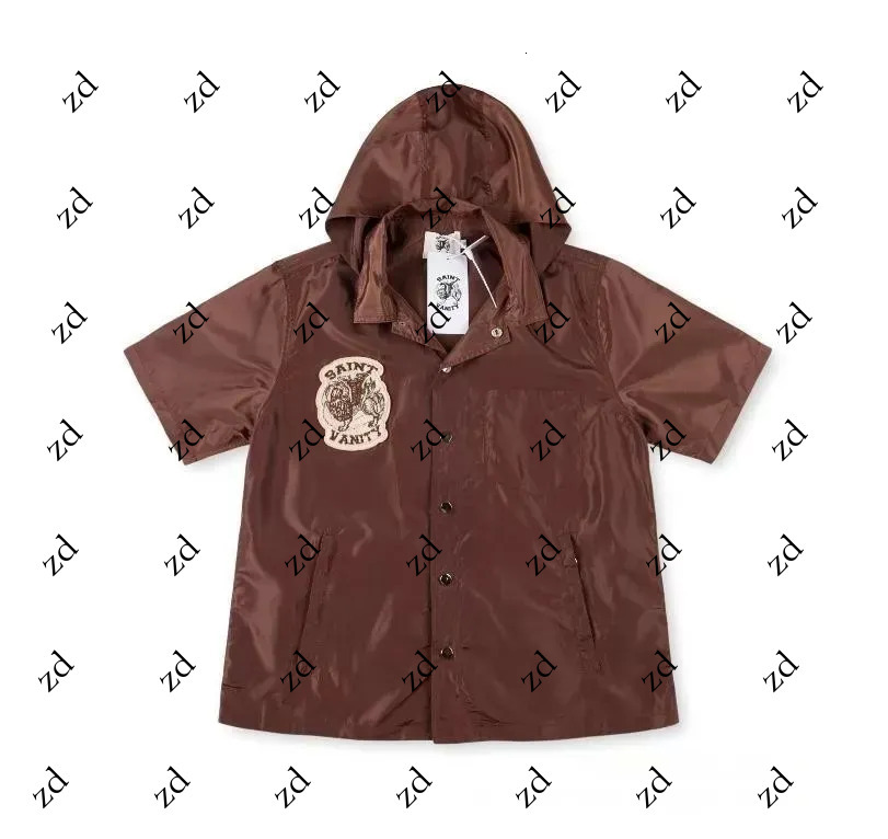 saintvanity Shirt Mens Designer t shirt saint vainty popular retro high street womens sleeved shorts ins same style letter printed casual short 5ff