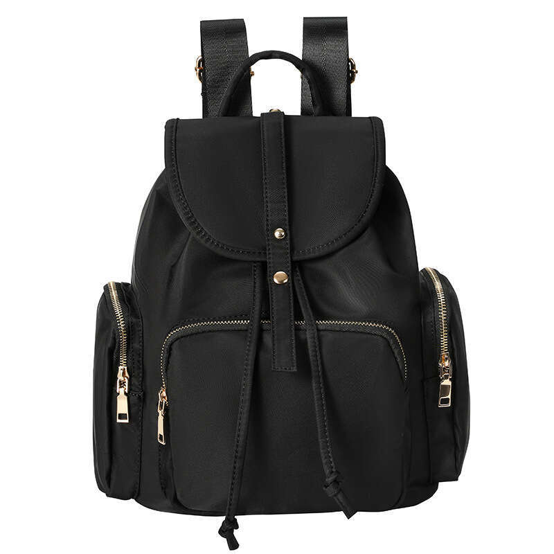 Luxury Bags Factory Direct Cross-Border Nylon Waterproof Flap Versatile Large Capacity Women's Bag Drawstring Travel Backpack Hot Selling BAOLUOM
