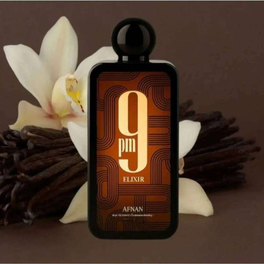 9PM Elixir Eau De Parfum Warm Spicy Leather Fragrance with Nutmeg Cardamom Vanilla Long Lasting Perfume Evening Sensual Scent 26H0306
