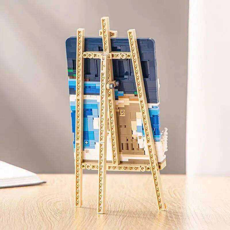 Mini Building Blocks Christmas Sleigh Easel Model Ornaments DIY Puzzle Assembled Bricks Children's Toys Gifts Home Decoration Z260306