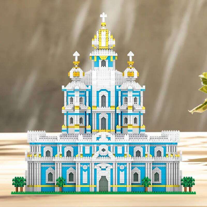3737PCS Smolny Church Model Building Blocks World Famous Attractions Architectural Street View Bricks Kids DIY Toys Holiday Gift Z260305