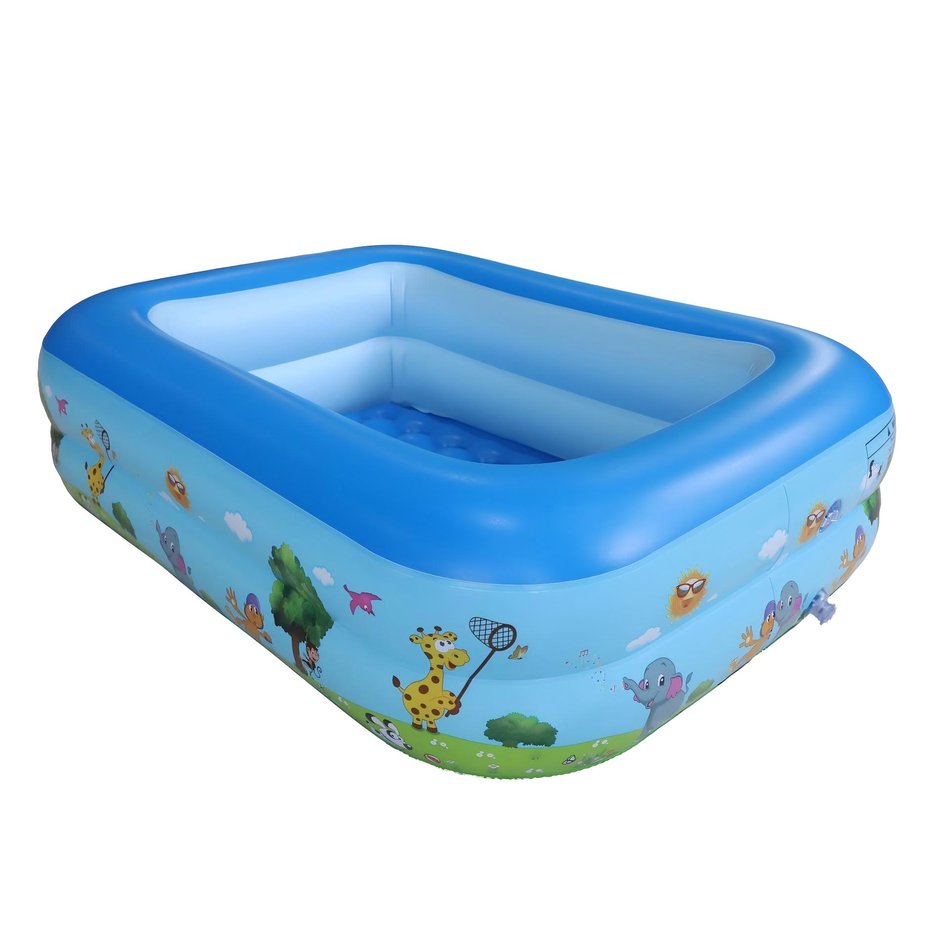 Colorful Inflatable Kids' Pool with Compact Packaging for Home Entertainment