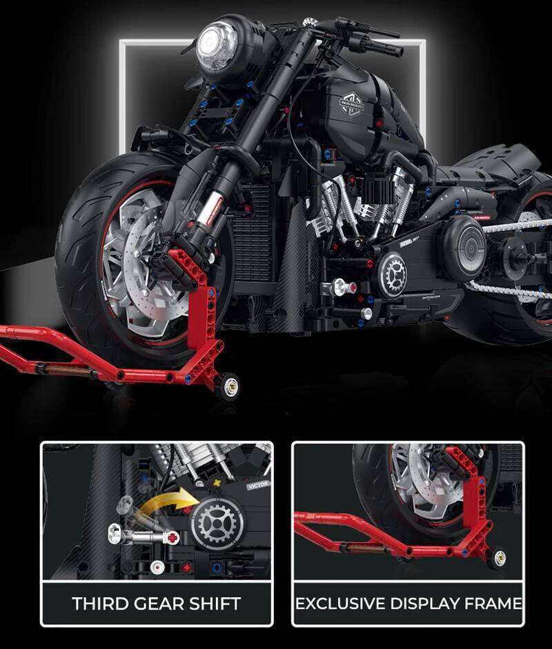 2000+pcs Super Racing Dark Motorcycle Technical Blocks Motorbike Model MOC Bricks Sets Gifts for Boys Adult Kids DIY Toys 1:5 Z260305