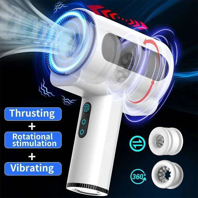 Automatic Sex Toys 360Rotating Massage Male Suction Telescopic Masturbator Adult Products for Men W260305