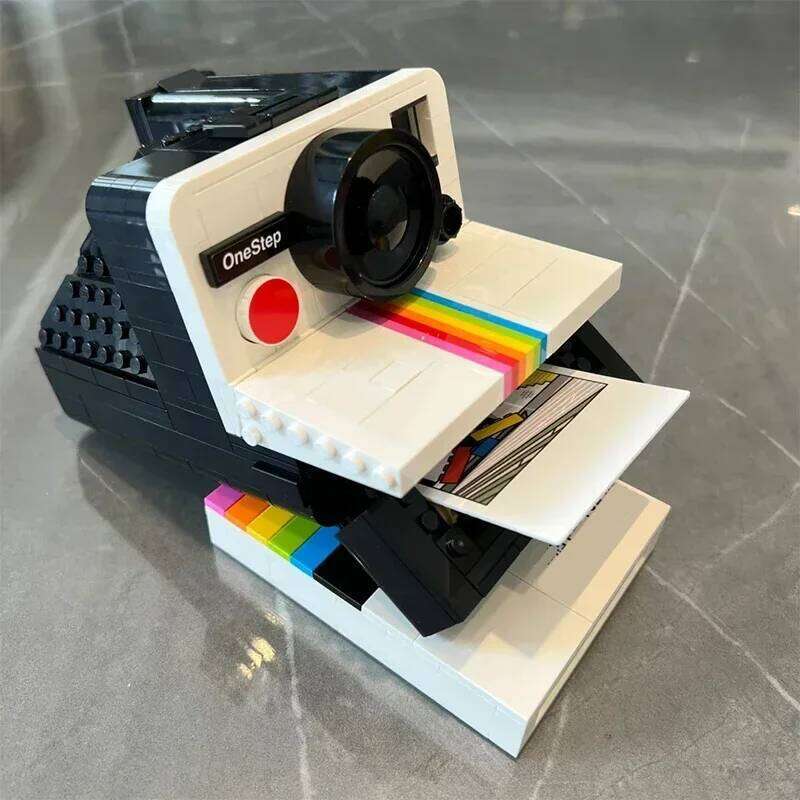 516PCS Creative Retro Camera One Step SX-70 Building Blocks Assemble Bricks Toy Birthday Gift For Children Adult Z260305