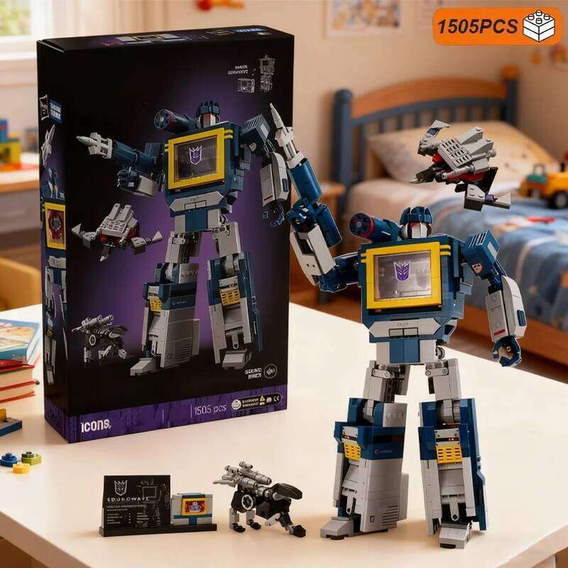 2025 New Technical Blue Robot Model Building Blocks Creative Truck Car Mech Bricks Assembly Toys Boys Gifts Collectors Edition Z260305