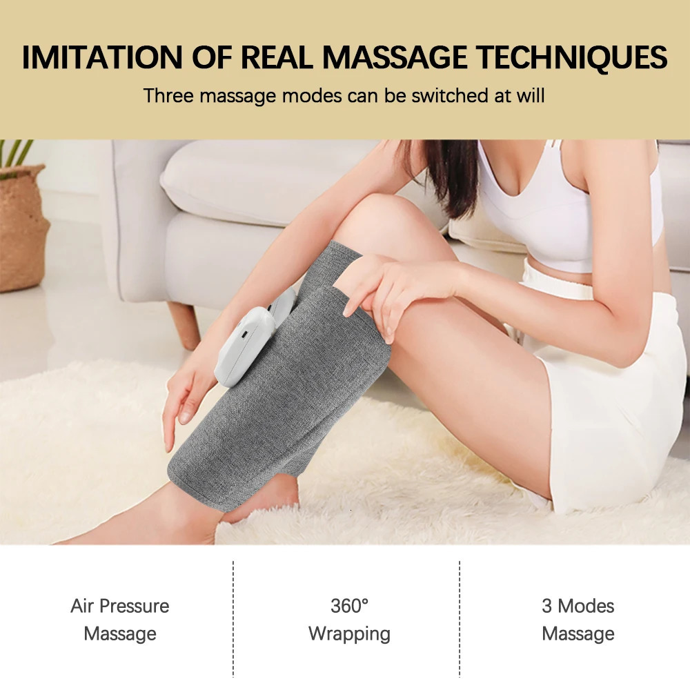 Eletric 360 Air Pressure Calf Massager Portable Leg Massage Airbag Compresstion Relax Foot Calf Muscle Blood Circulation 260304