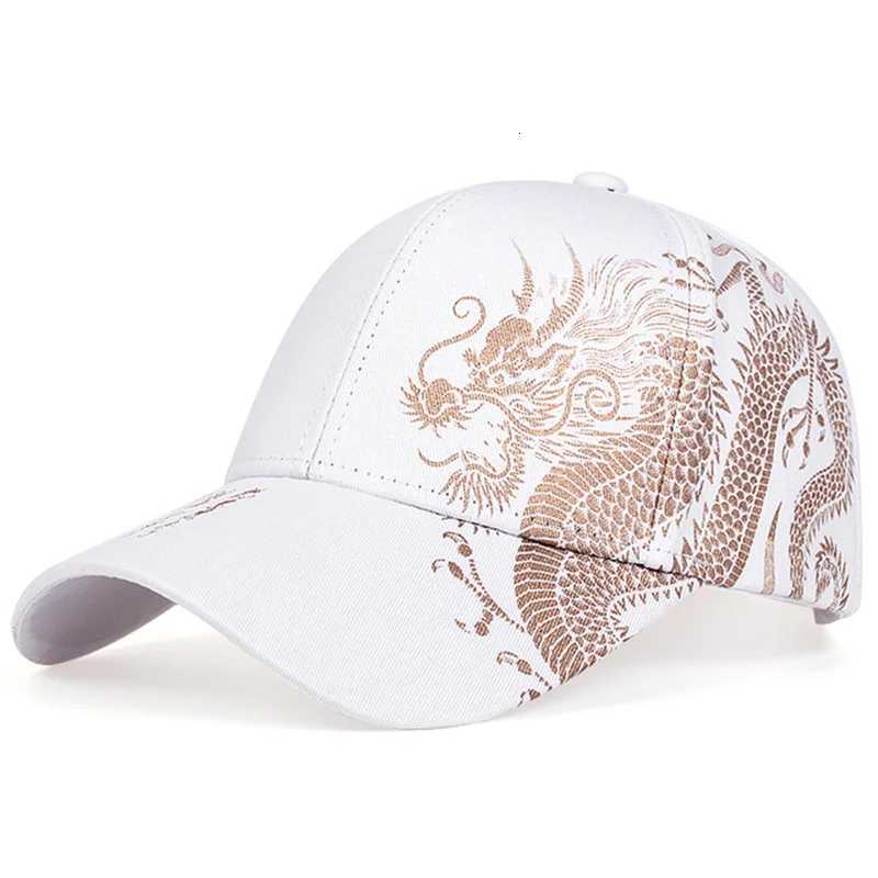 Unisex Golden Dragon Printing Snapback Baseball Caps Spring and Autumn Outdoor Adjustable Casual Hats Sunscreen Hat S2603061KV9