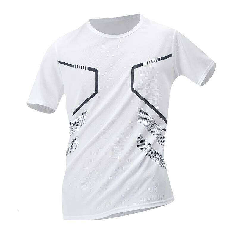 1/3 Piece Men's Four Season Printed Short Sleeved Sports Fitness Quick Drying Comfortable Plus Size Youth Casual Basic Top 26H0306