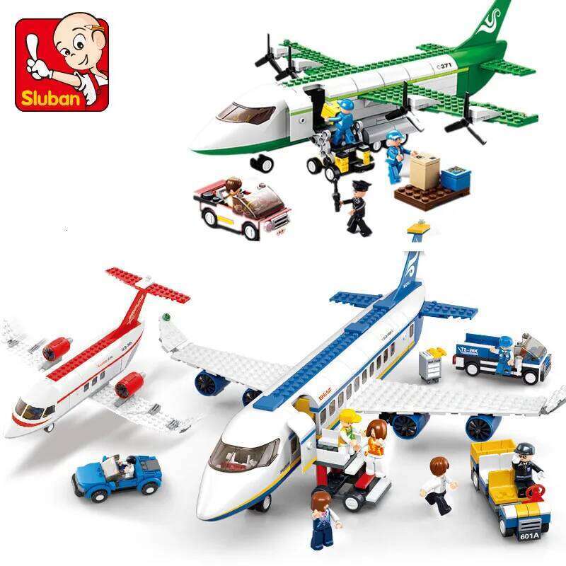 New Civil Aviation Airport Airplane Airbus Model Building Blocks Bricks Friends Sets Construction Educational Toys For Children Z260305