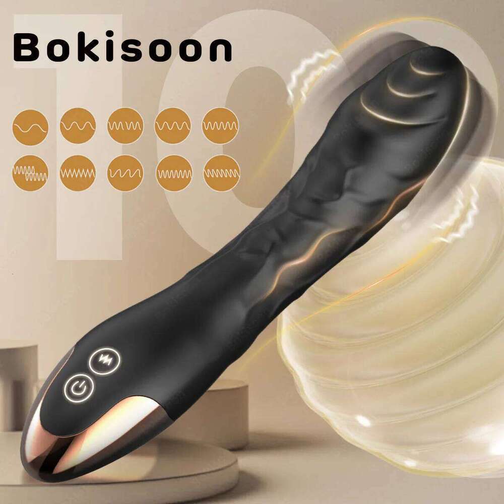 G Spot Toys Clitoris Vibrator Anal Stimulator Dildo with 10 Powerful Vibrating Modes Soft Silicone Adult Sex Toy W260305