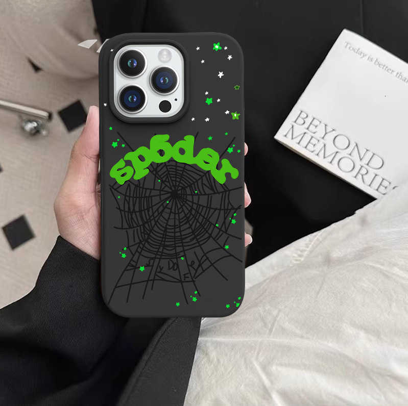 Super Cool Spider Web English Phone Case for iPhone 16 15 Pro MAX 14 13 11 12 Pro Plus X XR XS Color IMD Cover X250224