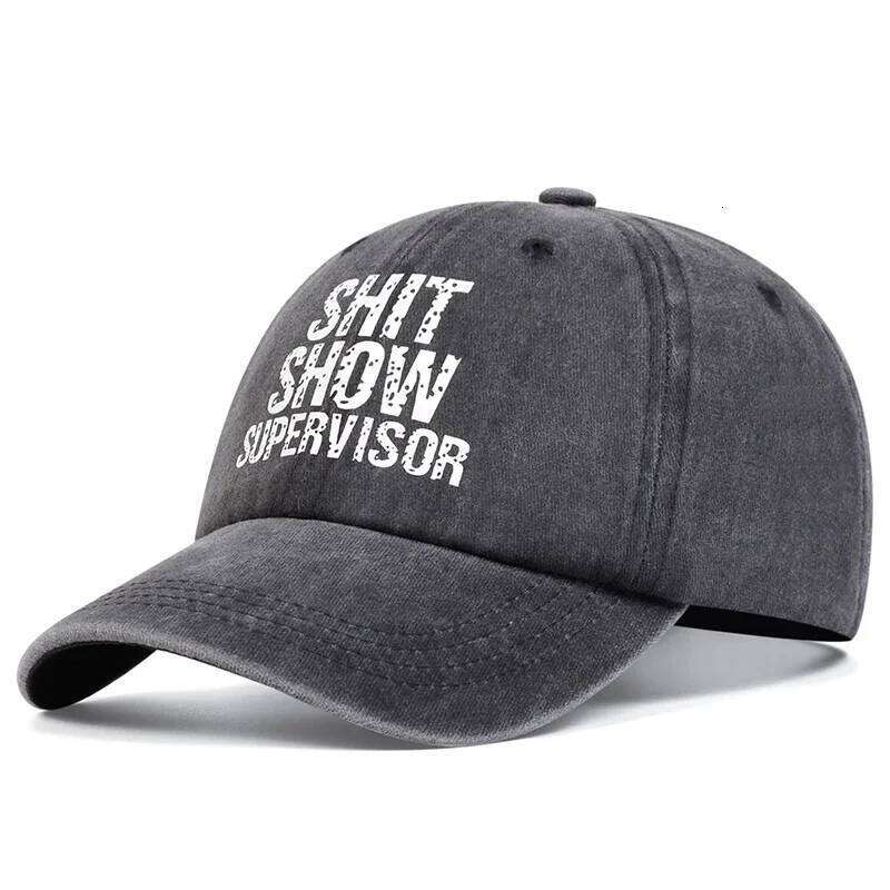 Unisex SHIT SHOW SUPERVISOR Print Wash Baseball Caps Spring and Autumn Outdoor Adjustable Casual Hats Sunscreen Hat Sports Cap Y260304