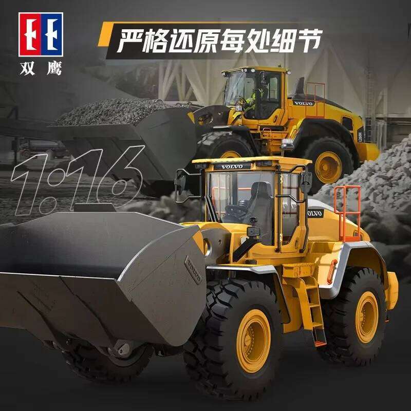 Toy 1/16 RC Full Metal Loader Electric Remote Control Alloy Rc Car Excavator Engineering Model Cars Boy Kids Toys C260305