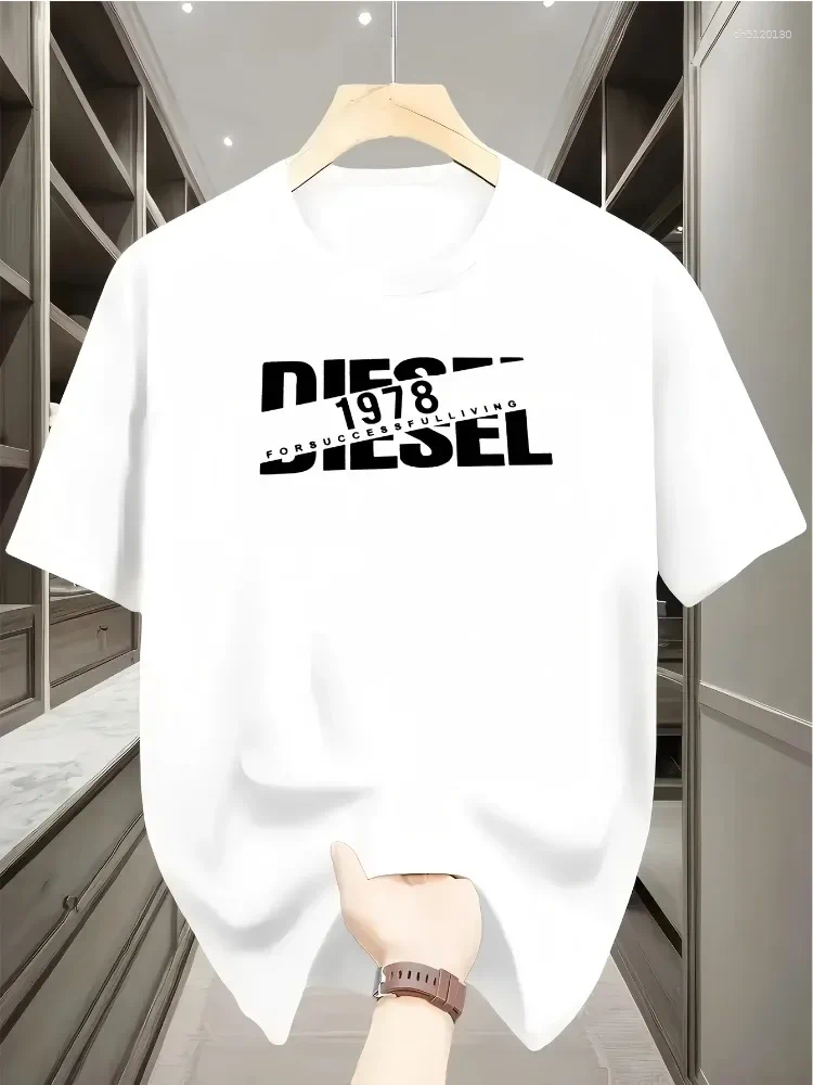 Men's T Shirts Casual Loose T-shirt With Classic Print Fashionable Summe Cotton Women's Harajuku Short Sleeve Round Neck Tops