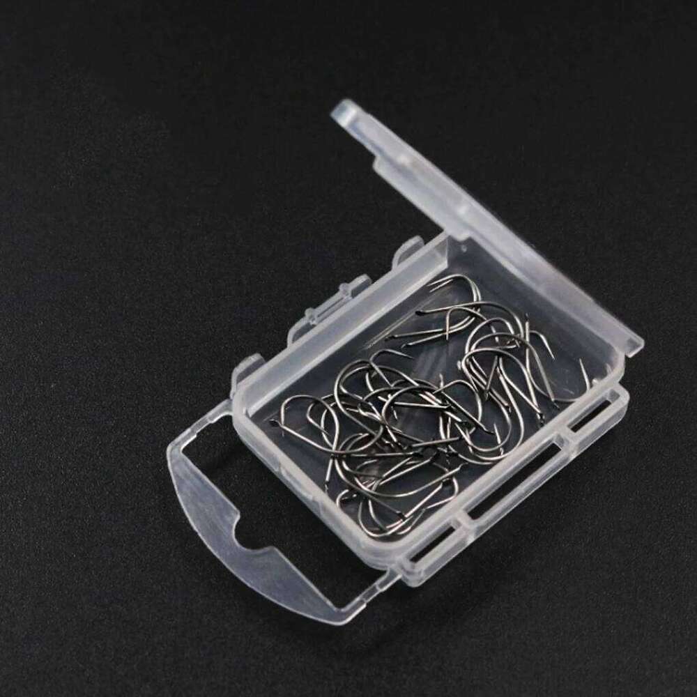 30Pcs fishinghook Titanium Alloy Carp Hook Barbless Saltwater Fresh Water Fishing Hooks non-barb fishhooks S260305