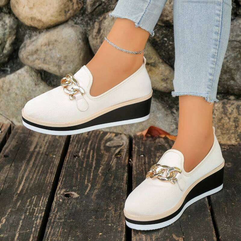 2026 New Women's Fashion Hot Selling Non slip Thick soled Outdoor Comfortable and Breathable Solid Color Casual Shoes