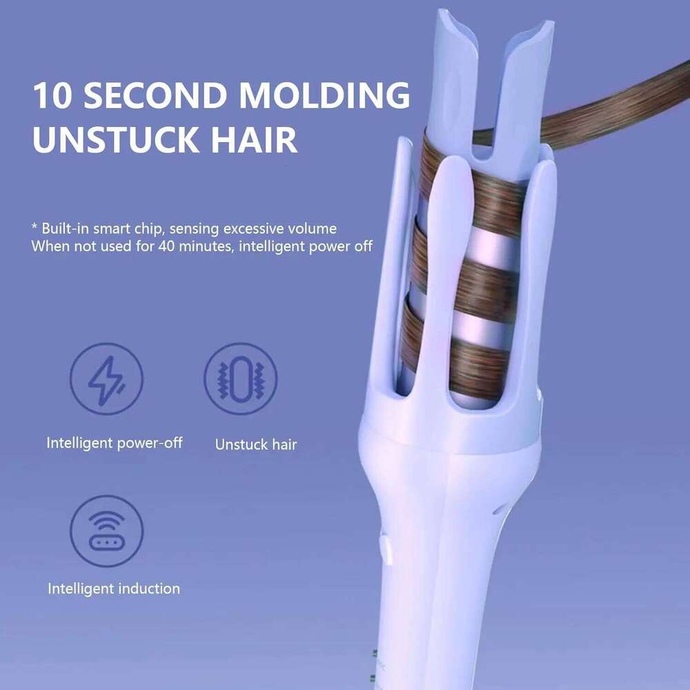 Rotating Negative Ion non Damaging Curling Iron Portable Hair Curler Automatic Shut-Off Anti-Scald 26Y0306
