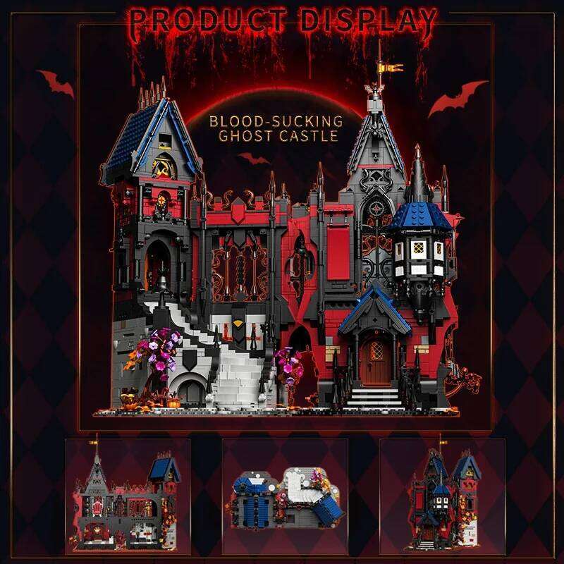 3540PCS Vampire Building Blcoks Gothic Horror Castle Model Bricks Desktop Ornaments Kids Educational DIY Toy Holiday Gift Z260306
