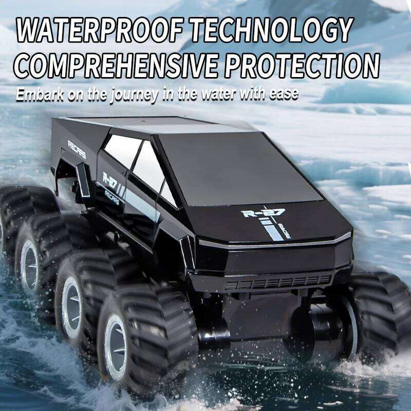 2.4G Amphibious 8WD All Terrain Land and Water Remote Control Truck Stunt Vehicle Waterproof RC Car Toy Gift for Kid Q218 C260305