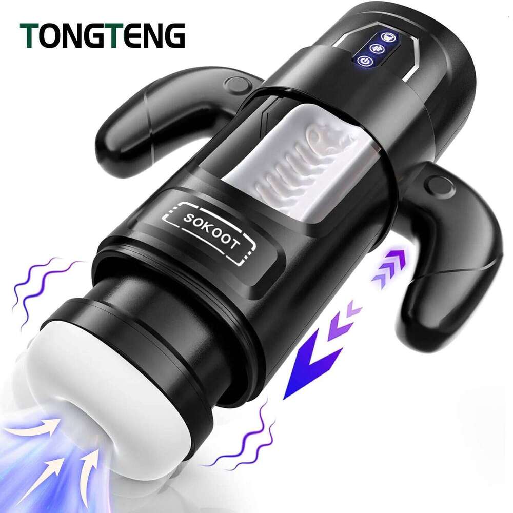 Automatic Masturbator Cup 7 Thrusting & Vibration Modes for Penis Stimulation Electric Male Stroker Pocket Pussy Sex Toys W260305