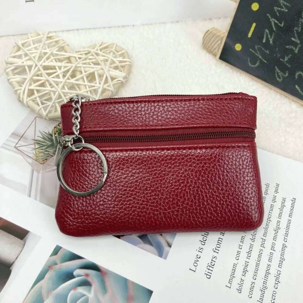 Fashion PU Leather Coin Card Holder Mini Luxury Change Purse Pouch Clutch Pocket Wallets Women Man C260304
