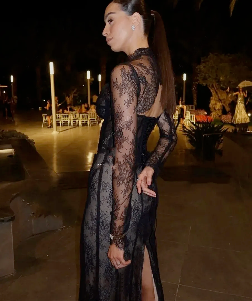Modern Black Prom Party Dress 2026 With Jacket Lace Sweetheart Silt Long Evening Birthday Formal Gowns Robe De Soiree Vestidos Para Eventos BC209