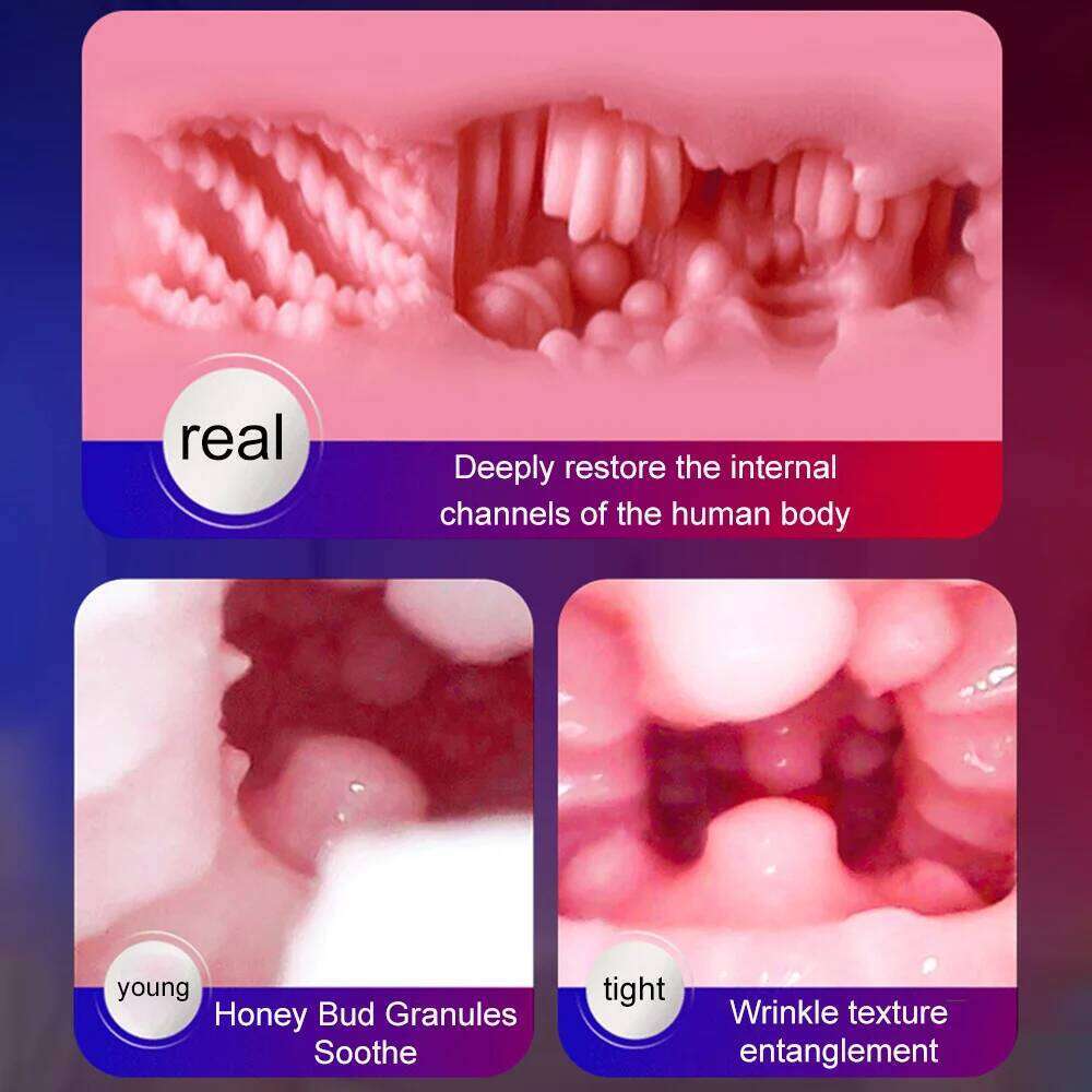 Male Automatic Sucking Masturbator Cup Penis Pump Vibrator Real Vaginal Blowjob Pussy Sex Toys for Men 18 W260305