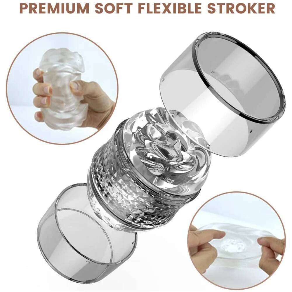 Portable Manual Male Mastubator Blowjob Penis Massage Masturbation Cup Sex Toys Adult Goods for Men Masturbate Glans Exercise W260305
