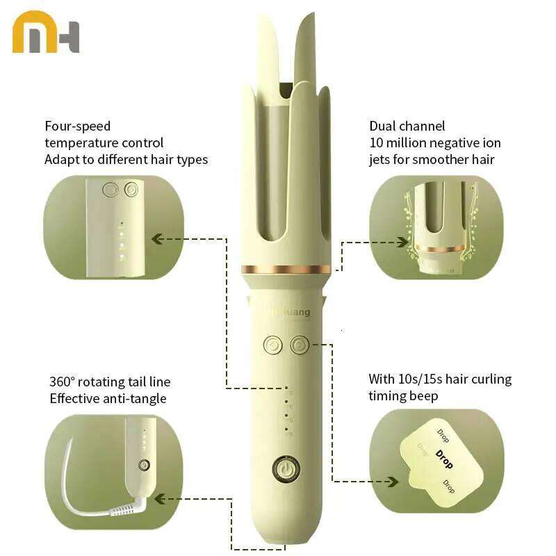 32MM Automatic Ceramic Roller Professional Iron Electric Curling Wand Hair Waver 26Y0306