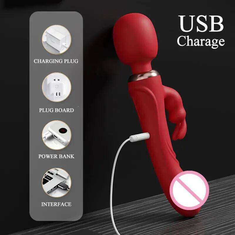 Double Head Powerful Vibrator Women 30 Speed Clit Stimulator G Spot Vagina Massager Female Masturbator Sex Toys for Adult 18 W260305