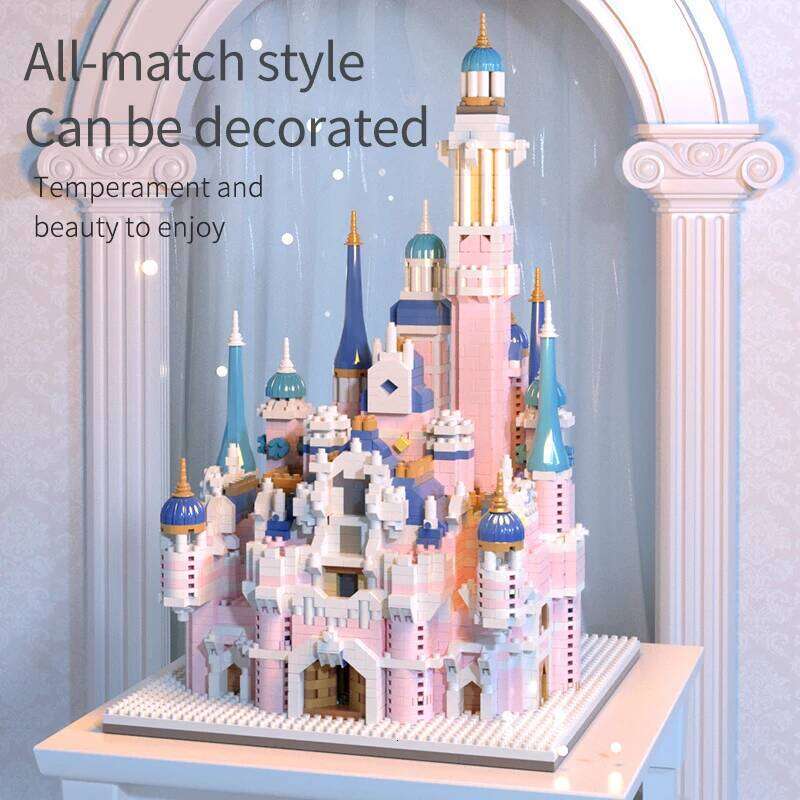 3341PCS LED Lights City Mini House Cartoon Dream Tale Princess Castle Architecture Building Blocks Figures Bricks Toys For Girls Z260305