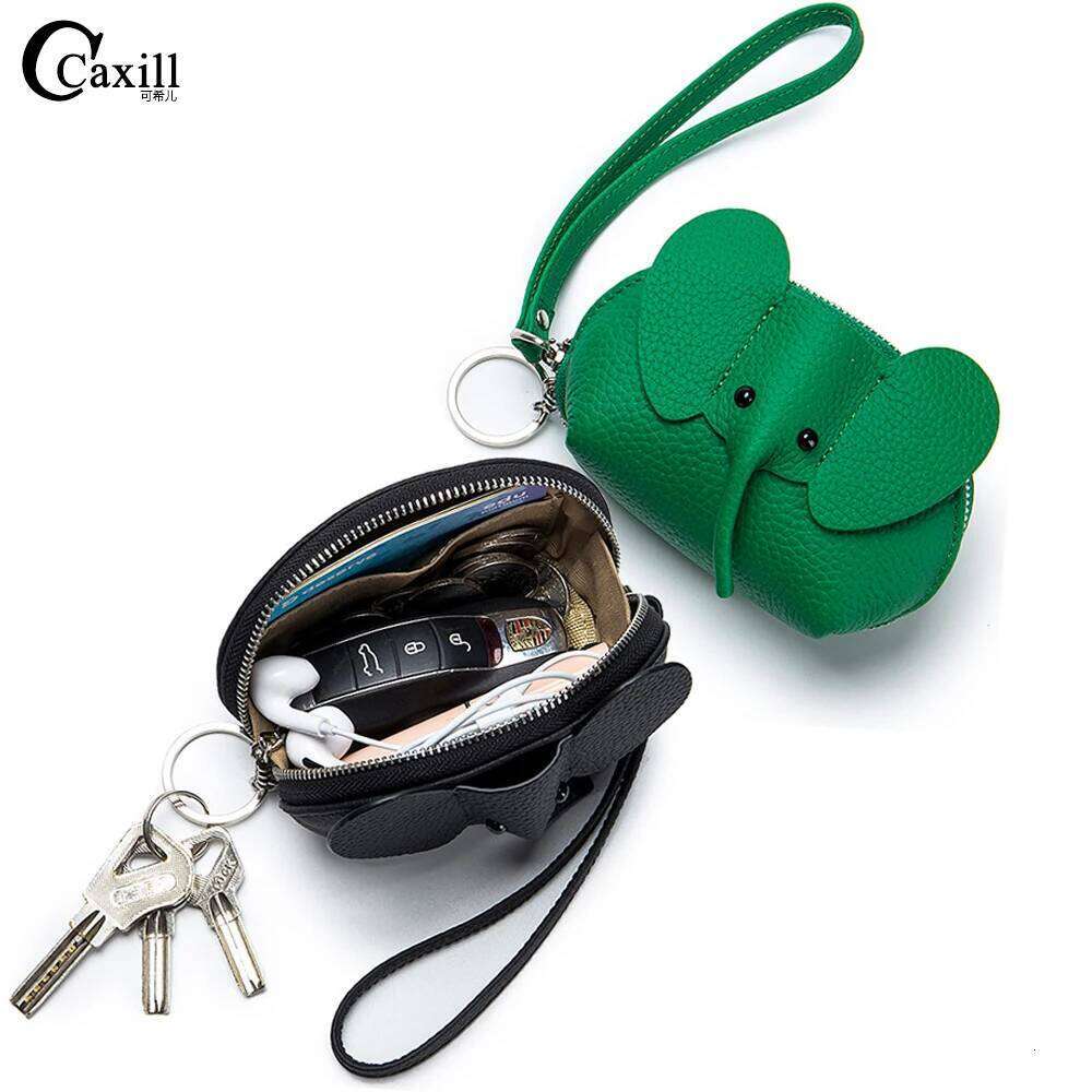 Brand New Zipper Purse Key Bag Leather Japanese Elephant Coin Pouch for Women Cute Card Lipstick Storage Bags Mini Wallet C260304