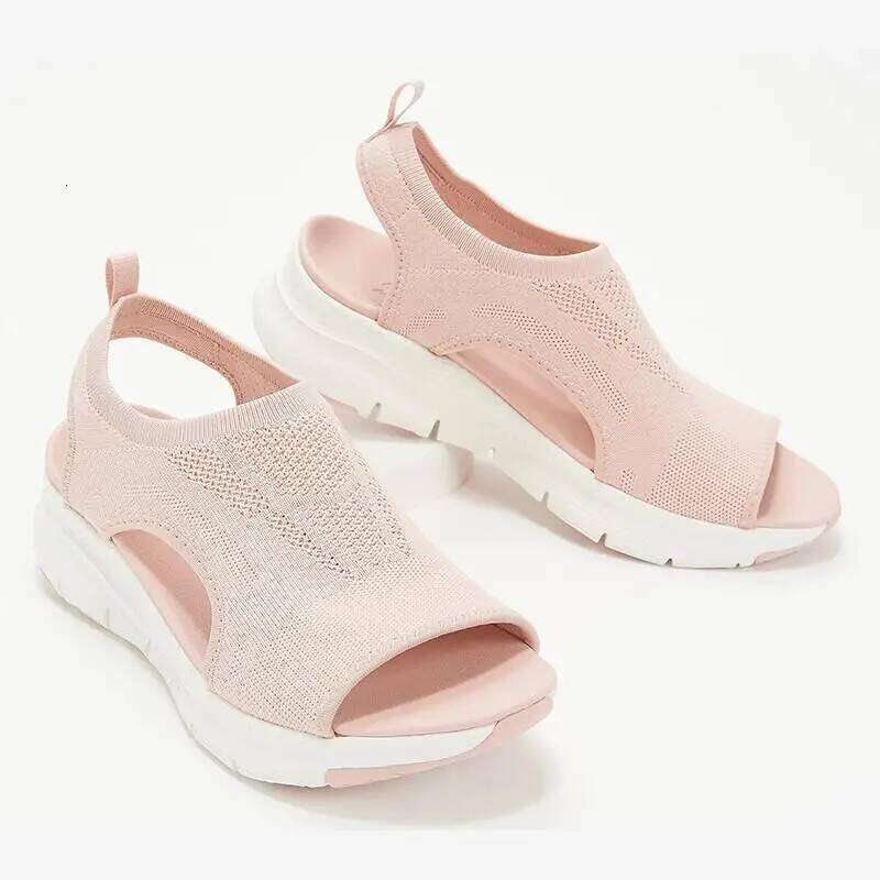 Women Summer 2026 New Mesh Fish Platform Women's Open Toe Wedge Sandals Ladies Light Casual Shoes Zapatillas Muje