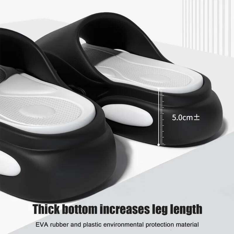 Litfun Men New Platform Slippers Outdoor Fashion Thick Sole Beach Sandals Indoor Non-slip EVA Bathroom Slides Unisex House Slide