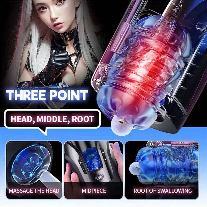 THRUSTING-Mini Automatic Sucking Heating Vagina Masturbation Machine High Speed Thrusting Male Masturbator Cup Sex Toys For Men W260305