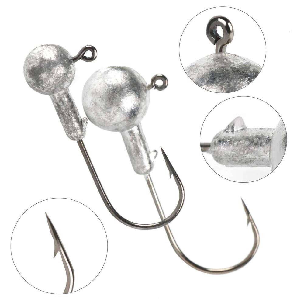 Sougayilang 3.5g 5g 7g 10g 15g Crank Head Lure Hard Bait Soft Worm Fishhook Jig Hook For Fishing Y260305