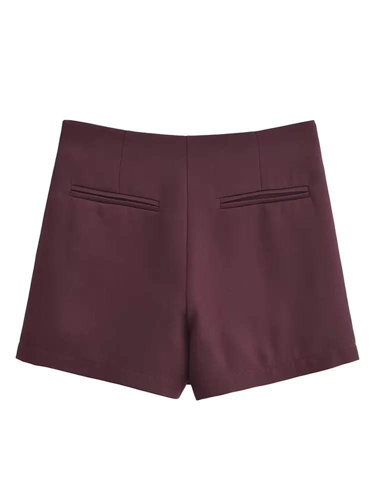 TFMLN Spring Women Solid Skort Fashion Causal Side Zipper Mini Shorts Skirts Vintage High Waist Streetwear Shorts Skirts 260306