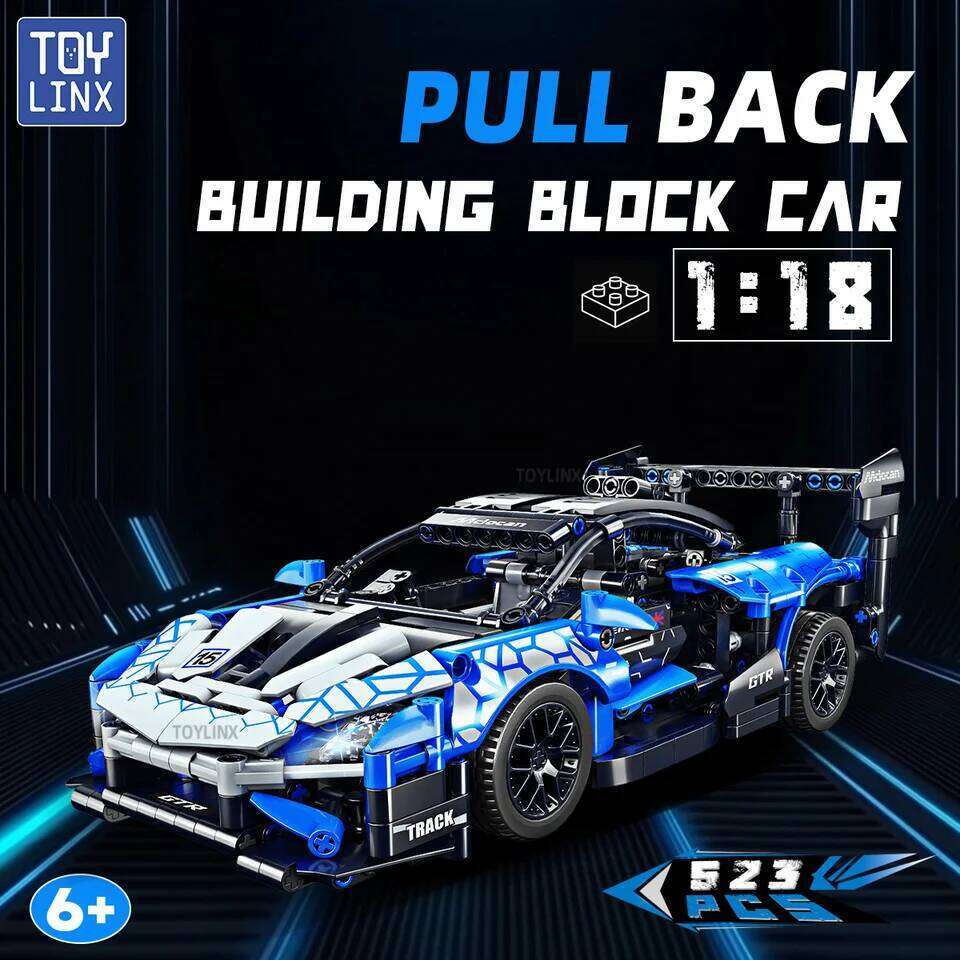 Toylinx 1:18 Technical Patchwork Building Block Assembled Toy Mechanical Supercar Racing Car for Kids Gifts No Box Z260305