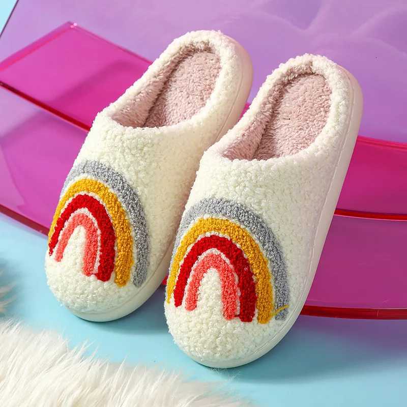 Kids Slippers House Shoes Cartoon Winter Shoes For Unisex Warm Anti-slip Home Slipper Soft Bottom White Shoes Size 36-45 S260305