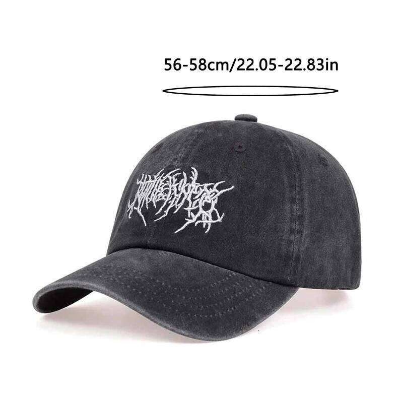 Fashion Washed Baseball Caps for Men Women Goth Rock Embroidered Casual Outdoor Streetwear Hats Snapback Dad Hat Hip Hop Cap Y260304