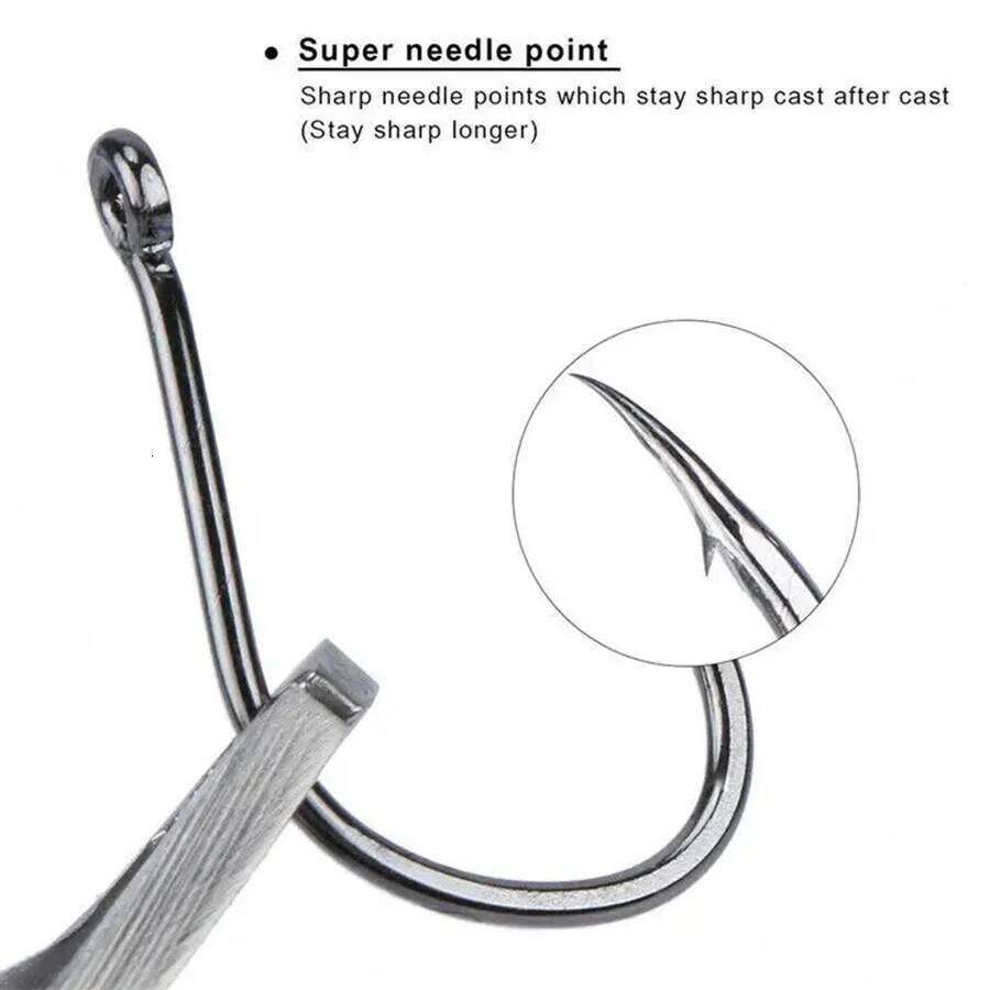 500pcs Small Size Freshwater Fishhook Fishing Set, Carbon Steel Worm Bait Jig Fish Hooks with Plastic Box S260305