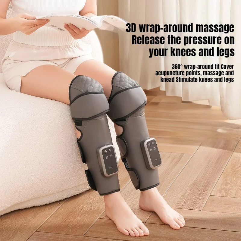 Wireless Knee and Calf Massager Heated Air Pressure 360 Wrap Portable Physiotherapy Device for Cold Legs Joints 260304