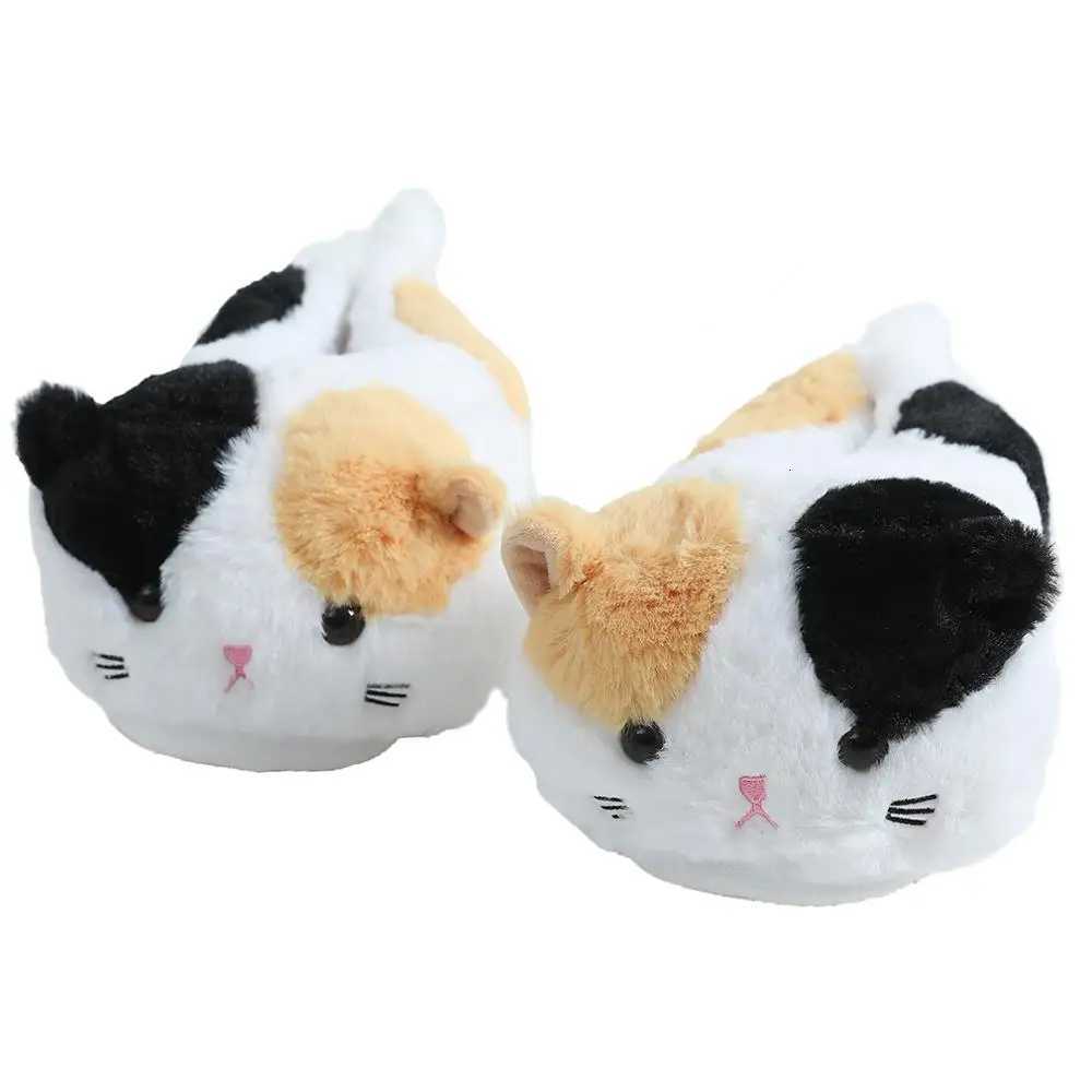 1pc white black cat slippers animal home shoes Millffy indoor fashion women Breathable comfortable home soft slippers S260305