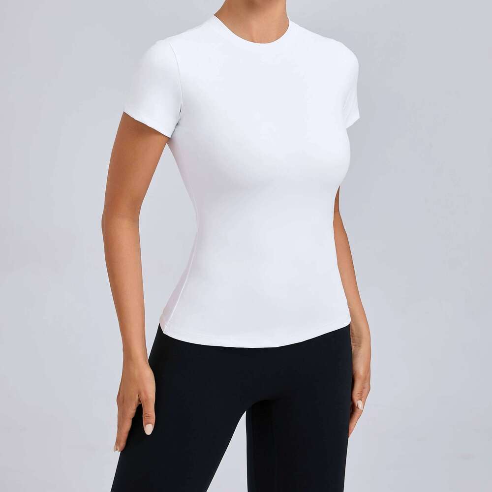 Women Top Yoga Shirts Quick Dry Running Tops Tights Push Up Workout Gym Clothes Short Sleeve Fitness Sports T-Shirts 26Y0306