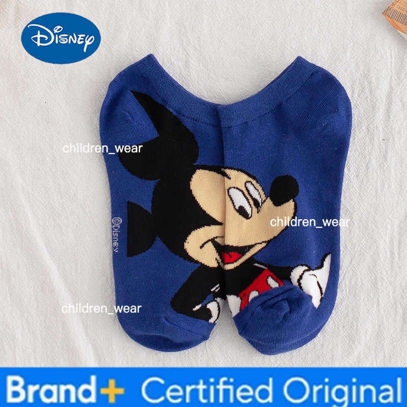 Disney Women 1pair Boat Socks Mickey Mouse Cute Cartoon Japanese Korean Sweet Cotton Socks Spring and Summer Short Tube Socks H260306