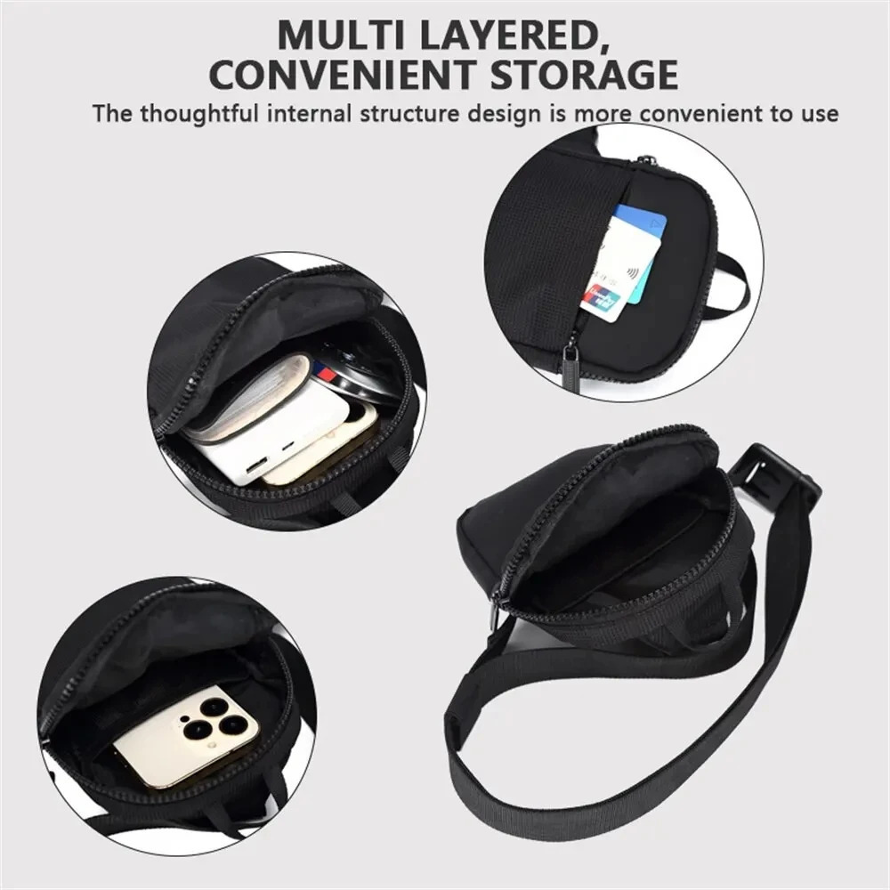 Trendy Mens Shoulder Bag Oxford Cloth Crossbody Single Shoulder Bag Casual Diagonal Day Small Square Bag for Men 260305